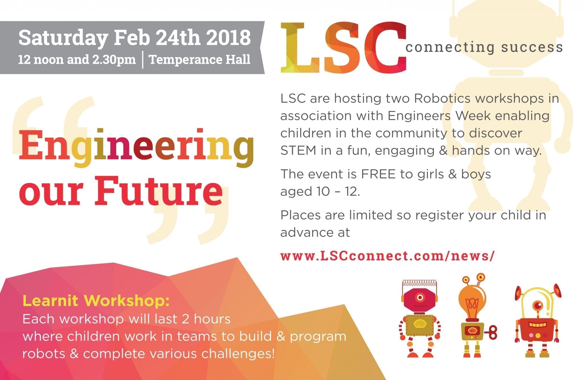 LSC's Engineers Week Robotics Life Science Consultants